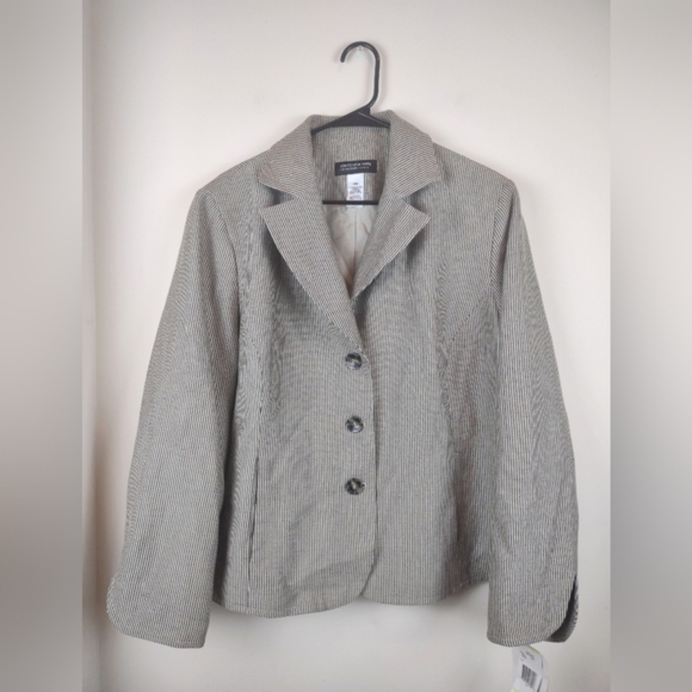 Womens Sz 18W Classic Super Soft Silk Linen Blend Blazer Business‎ Secretary